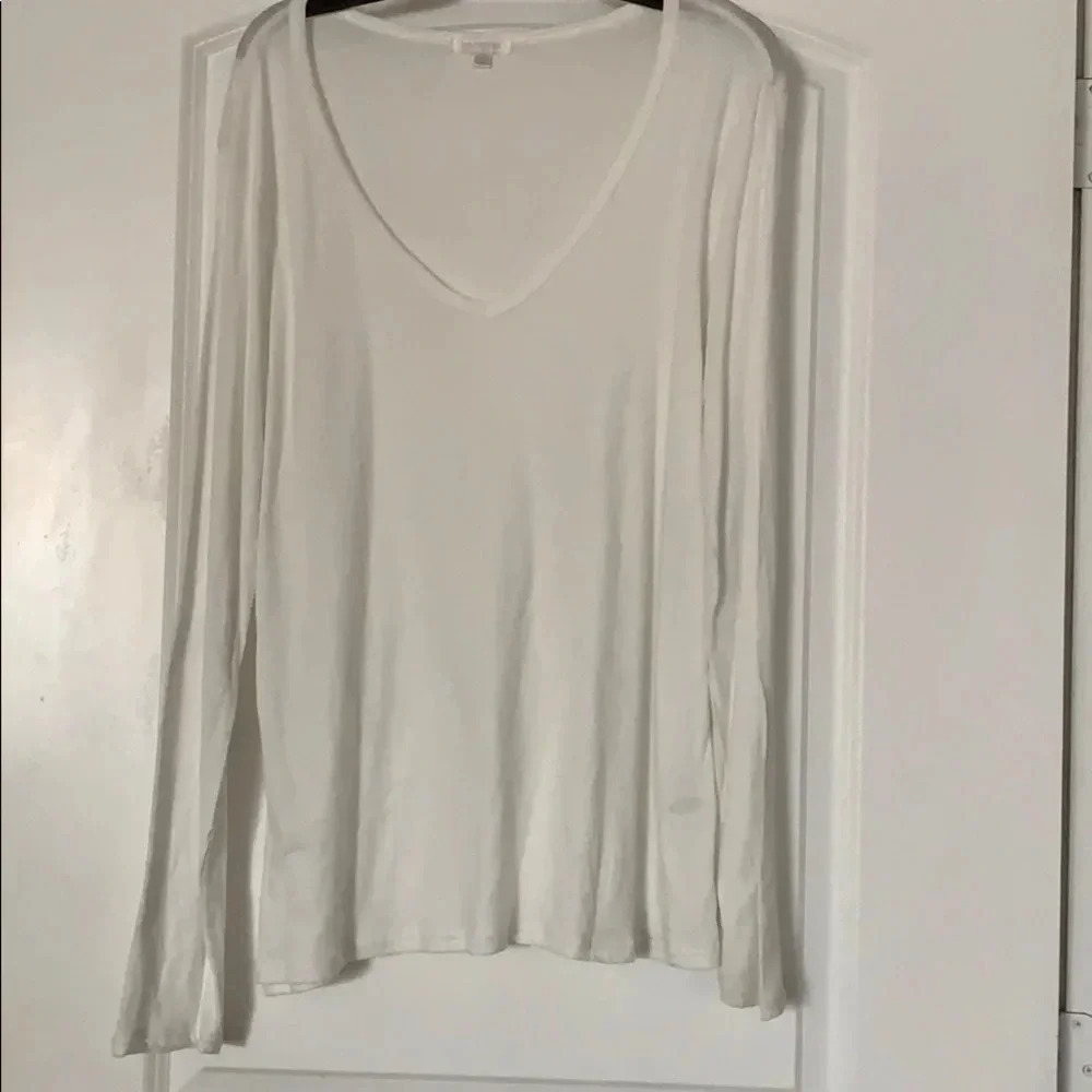 Insomniax Soft White V-Neck Pajama Top Size XL NWT